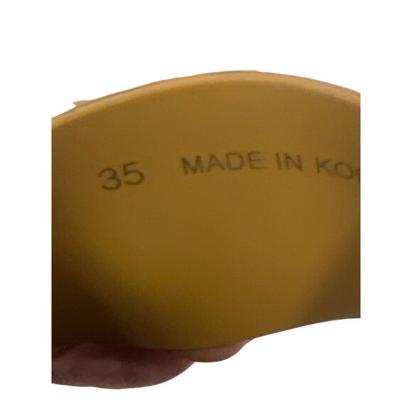 MCM Monogram Print Men's Visetos Sandal Slides Cognac Rubber EU 35 US 5 Youth - Picture 9 of 10